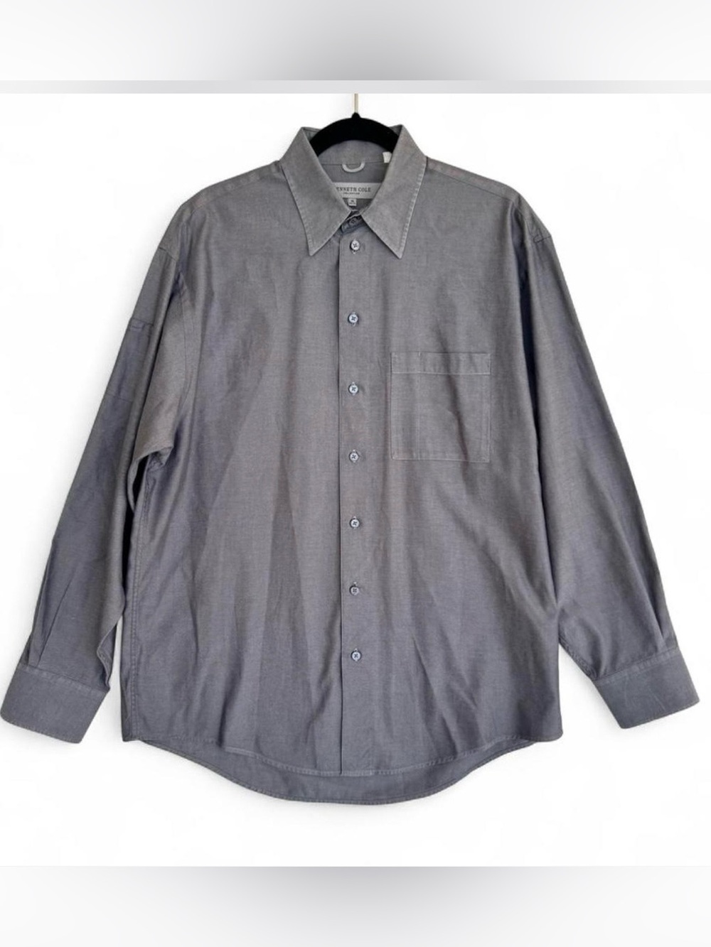 Kenneth Cole Collection Gray Long-Sleeve Dress Shirt